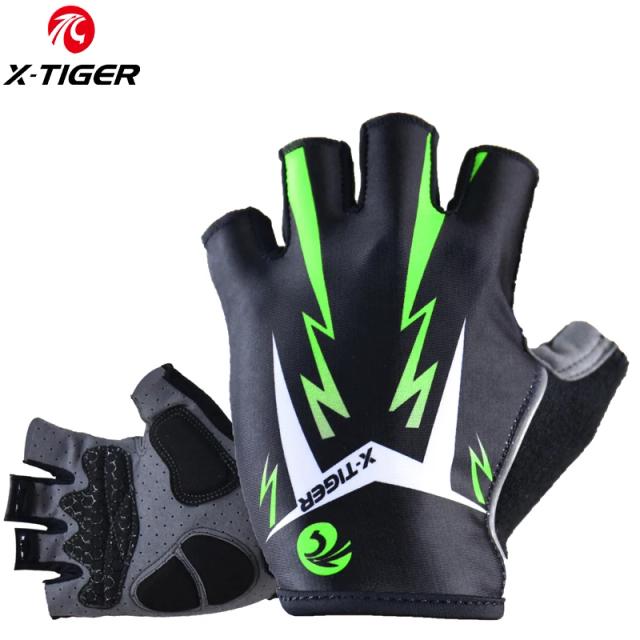 Luvas de Ciclismo Meio Dedo X-TIGER para Homens e Mulheres - Ideal para MTB, Corrida, Fitness, Equitação e Motociclismo