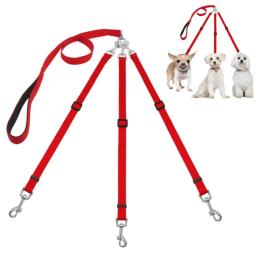 Multi-corrente com um ropethree maneira animais de estimação trela cão trela tripla ajustável para pequeno médio cães gatos suprimentos para animais de estimação trela - Image 1