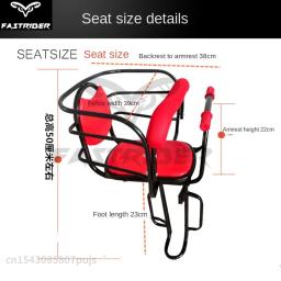 Assento de segurança de bicicleta com cerca para crianças, Confortável e Respirável, Prateleira Traseira, Cinto de segurança, Mountain Bike - Image 3