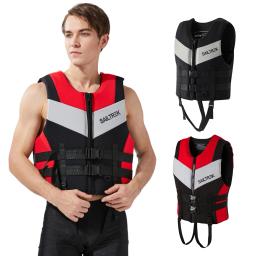 Colete de segurança de neoprene ajustável para crianças, Jaqueta salva-vidas esportes aquáticos, Multiuso quente, Respirável para nadar pesca marítima - Image 1