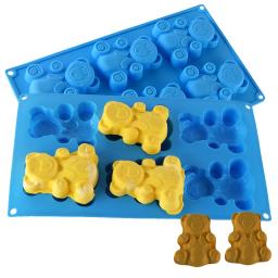 3D Cartoon Bear Cake Mold, Animal Cookie Silicone Mold para cozimento, Chocolate, Doces, Suprimentos de cozinha, Cupcake Decoração, Chaveiro - Image 1