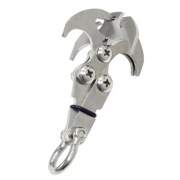 Grappling Hook de Aço Inoxidável: Mosquetão Multifuncional para Sobrevivência, Escalada e Camping