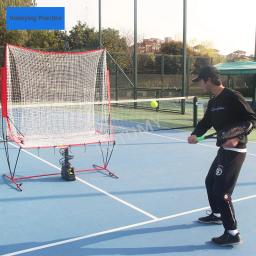Máquina de entrega de bola de tênis, Auto-ajuda única prática com Net Catcher, Multi-ball Training Assist, portátil - Image 5