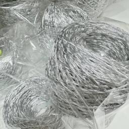 Fio De Prata De Metal Artesanal Ouro exclusivo Lã de prata Fio metálico de algodão Fio de crochê meada, Saco de brilho, Bola 200g - Image 4