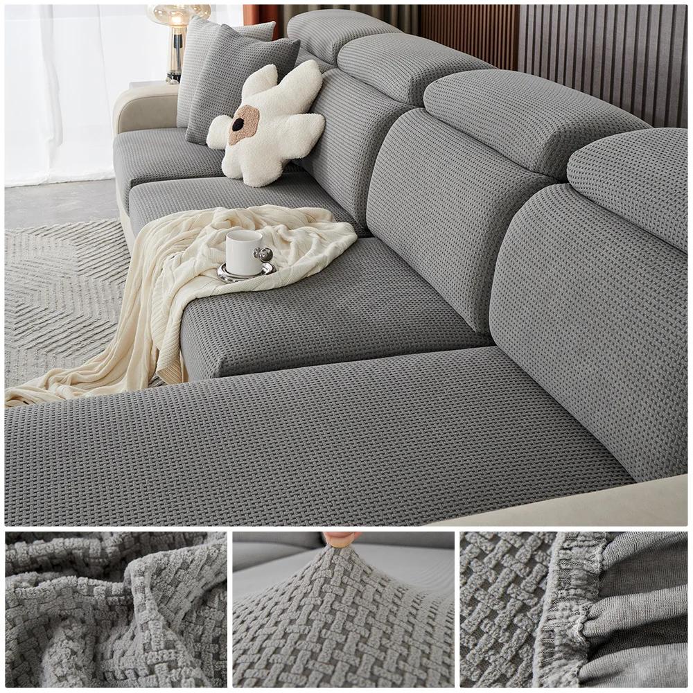 Ajustável removível Jacquard Capa Almofada Do Sofá, Protetor de Móveis para Animais de Estimação, Polar Fleece, Stretch Sofá Slipcovers - Image 1
