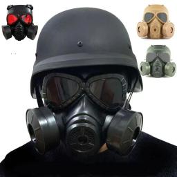 Tactical Máscara Facial Completa Respirável Airsoft Paintball CS Wargame Esportes Proteção Caça Tiro Engrenagem Acessórios - Image 1