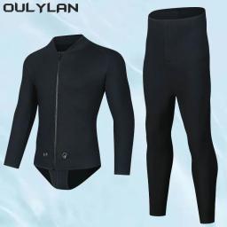 Equipamento de mergulho subaquático Oulylan, calças de surf neoprene, roupas de pesca submarina 3mm Wetsuit Casacos para homens - Image 1