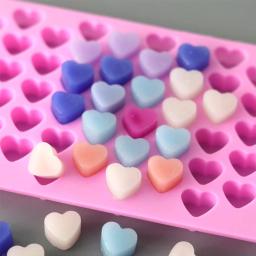Forma do Coração Silicone Vela Molde, 55 Compartimento, DIY, Pequeno Bolo De Amor, Molde De Cozimento De Chocolate, Bandeja De Gelo, Alimentos Seguros, Suprimentos De Cozinha - Image 1