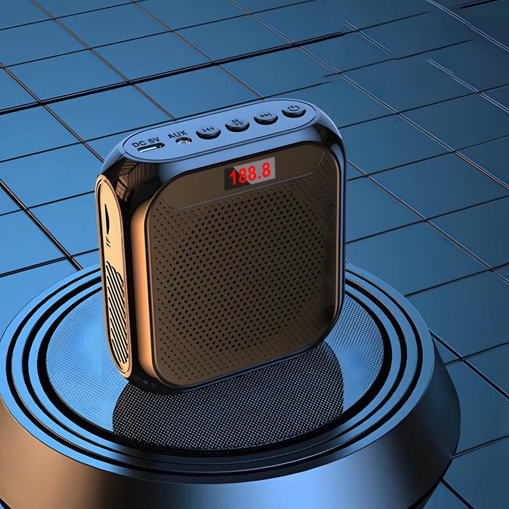 Amplificador de voz recarregável portátil, alto-falante de áudio megafone, alto-falante com microfone, professores guia turístico, 5W, 2400mA - Image 1