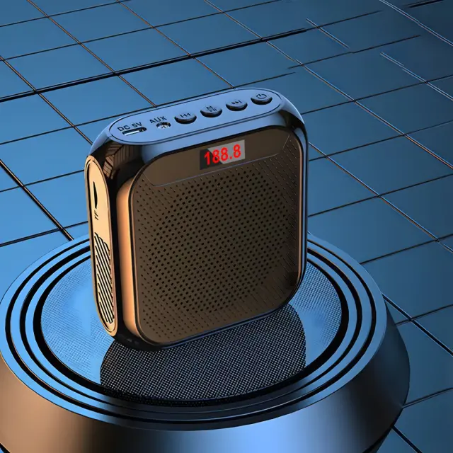 Potente Amplificador de Voz Recarregável Portátil com Microfone para Professores e Guias Turísticos, 5W e Bateria de 2400mA