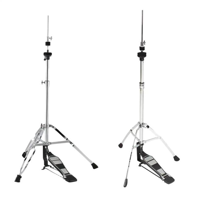 Metal Hi Hat Stand Ajustável com Longa Pedaleira e Suporte para Pratos para Bateristas