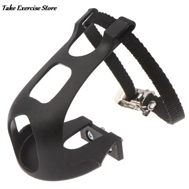 Conjunto Completo de Acessórios Pretos para Bicicleta: Clipes, Alças e Pedal para Esportes e Ginástica