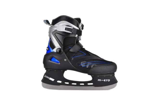 Patins no Gelo Micro Zero Pro para Homens - Sapatos Brancos e Pretos com Facilidades Lace-Up