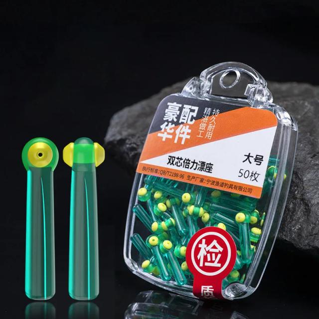 Conjunto Completo de Acessórios de Pesca com 50 Peças, Flutuadores e Assento de Silicone Anti-enrolamento para Carpas