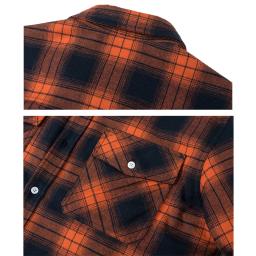 Magcomsen camisa masculina de flanela xadrez de lã, jaqueta casual de algodão com botões, casaco grosso quente de trabalho para primavera, roupa externa sherpa - Image 5