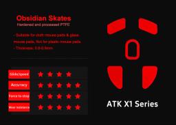 Patins de obsidiana Xraypad, Série ATK Blazing Sky X1, ATK Blazing Sky X1 Mice Glide Feet, Esports - Image 3