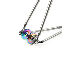 INTRO7-Fixed Gear Bike Frame, 700C Fixie bicicleta, ciclismo Framesets, 52 55cm, CR-MO - Image 6