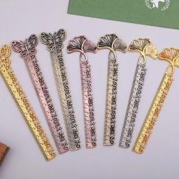 Régua de metal vintage para bordados, ferramenta de medição, artesanato artesanal DIY, acessórios de costura para roupas, papelaria escolar multifuncional - Image 3