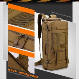 Mochila tática ao ar livre para homens, bolsa de bagagem, mochila de caça multiuso, bolsa de ombro, sacos mensageiro, 50L - Image 2