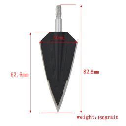 Archery Broadheads para a caça ao ar livre, Thread Universal, Tip Points, Target Points, Hunting Acessórios, 2 Fix, 160Grain, 3 pcs, 6 pcs, 12pcs - Image 4