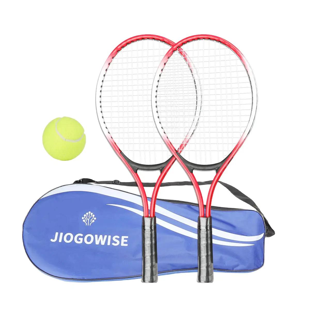 Iniciante Exercício Raquetes de Tênis Incluído, Sports Racquet Set, Jogos da Juventude, ao ar livre, Adequado para Iniciante, 21 '', 2Pcs - Image 1