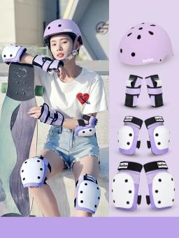 Skate esportes conjunto de equipamentos de proteção capacete adulto crianças das senhoras dos miúdos das meninas meninos feminino joelho cotovelo almofadas protetor - Image 1