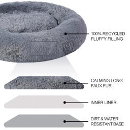 Rei cão cama sofá cesta camas do cão diversão lavável removível casa do cão longo luxe pelúcia ao ar livre grande pet gato cama do cão quente sofá esteira - Image 4