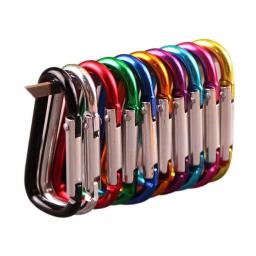 10pcs Mosquetões Liga de Alumínio Mosquetão Primavera Snap Clip Ganchos Keychain Escalada Mosquetão para Chaves Camping Ferramentas - Image 3