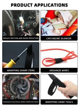1/3/5 rolo de fita adesiva resistente ao calor, 9-50mm para cabo automotivo, chicote de fiação, tear, fitas elétricas de calor - Image 6