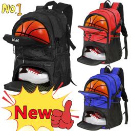 Mochila De Basquete Com Suporte De Bola Separado E Compartimento De Sapatos, Saco De Esporte Grande, Basquete, Futebol, Voleibol, Natação, Ginásio, Viagem - Image 1