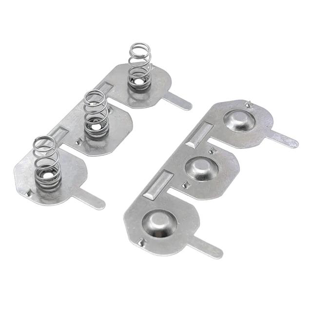 Conector de Bateria 18650 com Estilhaços Primavera - Caixa Positiva e Negativa, 10 Pares, Único Pólo