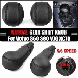 Preto PU Couro Gear Shift Knob, Bola de Handebol, Acessórios para Volvo S60, S80, V70, XC70, 6 velocidades, 5 velocidades - Image 3