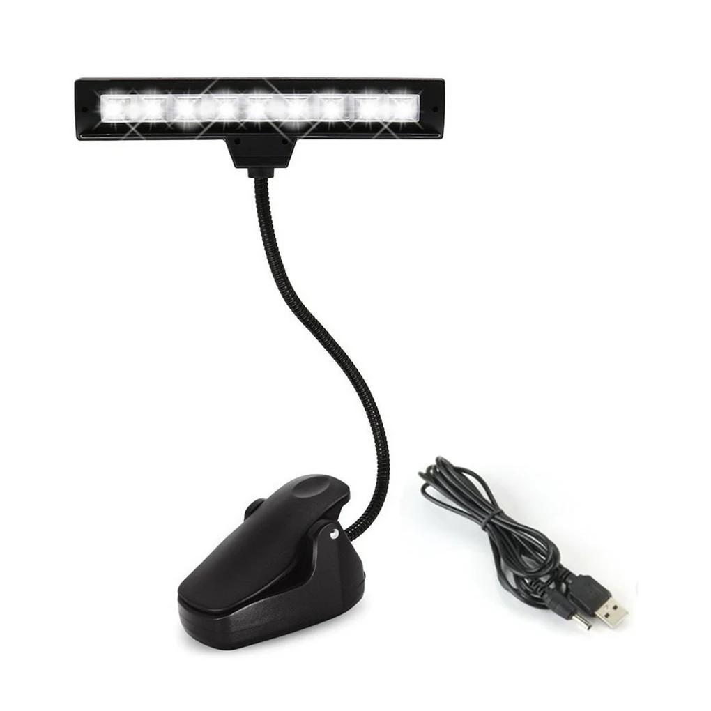 LED Music Stand Light, lâmpada de leitura do livro, kit de iluminação pescoço flexível, pianistas, músico presentes suprimentos - Image 1