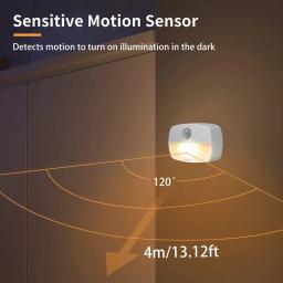 Interior LED Sensor de Movimento Luz, Luz Noturna, Vara na Luz Noturna, Luzes a pilhas para corredor, escada, armário, quarto, banheiro - Image 3