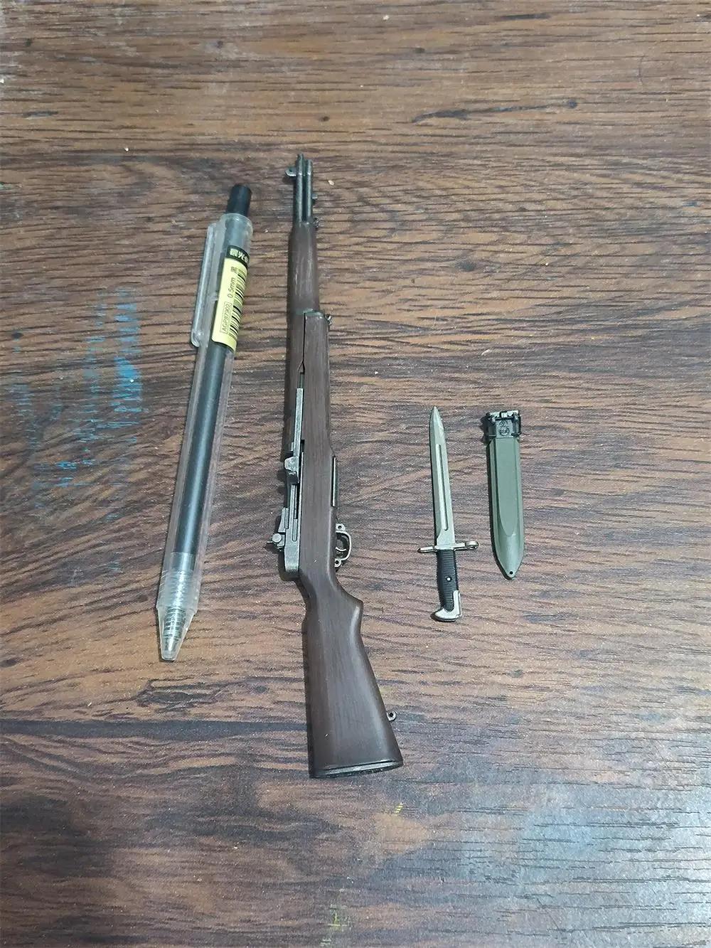 Mini Arma Brinquedos Modelo Garand M1 com Faca Sling, Action Figure Collectable, Material PVC, 1:6 Facepoolfigure, FP004, FP006, 12" - Image 1