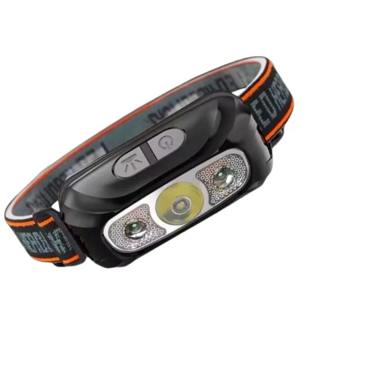 Recarregável Indução Cabeça Lanterna, Poderoso Sensor Farol, Tocha LED, Camping Cabeça Luz, Busca Luz - Image 1
