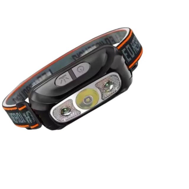 Lanterna de Cabeça Recarregável com Sensor Poderoso e Luz LED para Camping e Busca