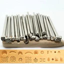 Selos De Cerâmica Para Gravação, Ferramentas De Couro, Aço Inoxidável, Perfurador De Flores, Carimbo Manual De Cerâmica DIY, Conjunto De Molde De Impressão - Image 4