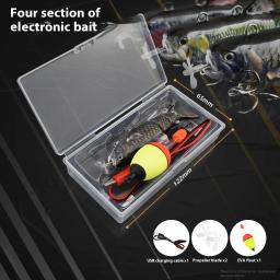 Recarregável Robotic Fish Lure, isca de hélice-motorista auto-natação, isca de LED eletrônico, novo, 90mm, 20g - Image 6