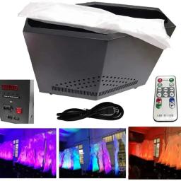 LED RGB Simulado Efeito Luzes do Palco com Controle Remoto, Máquina De Chama De Seda, DJ, Boate, Natal, Novo - Image 6