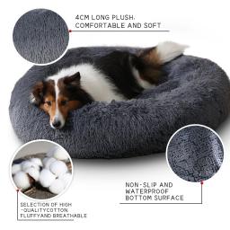 Rei cão cama sofá cesta camas do cão diversão lavável removível casa do cão longo luxe pelúcia ao ar livre grande pet gato cama do cão quente sofá esteira - Image 3