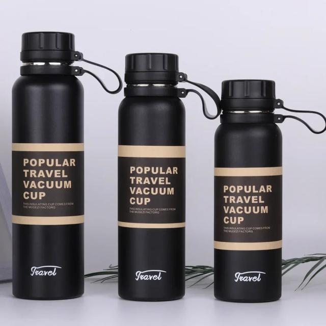 Garrafa Térmica Esportiva de Aço Inoxidável com Vácuo - Disponível em 650ml, 850ml e 1100ml para Chá e Atividades ao Ar Livre