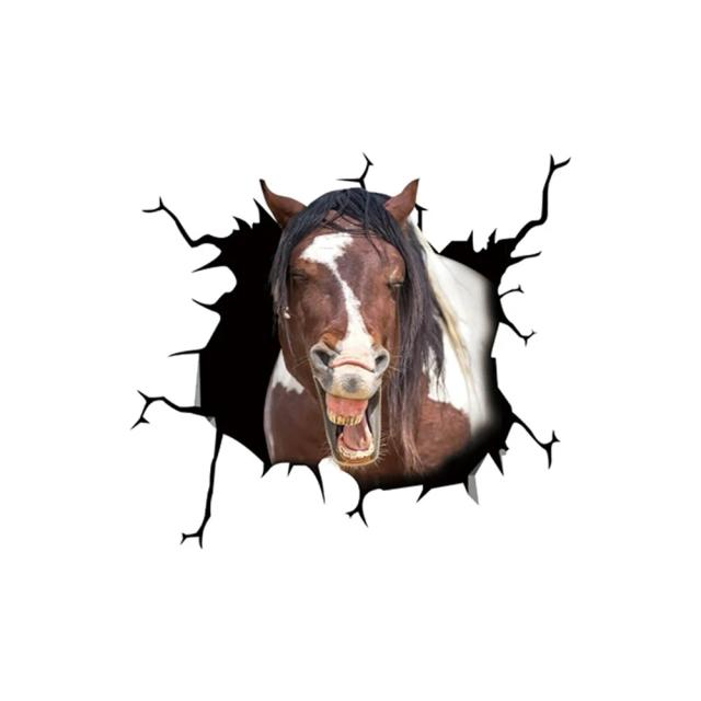 Decalque de Janela para Carro com Temática de Animais - Acessórios de Estilo para Amantes de Cavalos e Porcos