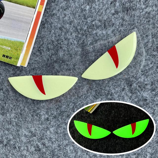 Farol Impermeável Universal com Adesivos Reflexivos para Capacete de Motocicleta com Olhos de Gato