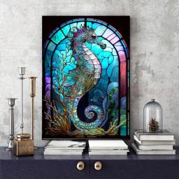 Kits De Pintura De Mosaico De Diamante Para Adultos, Seahorse Gem Art, 5D Gem, Broca Completa - Image 3