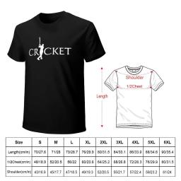 T-shirt de críquete masculino, tops pretos, roupas bonitas, plus size - Image 2