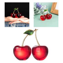 Cristal Chili Cherry Estátua, Ornamento 3D, Decoração do Lar, Acessórios para Sala de Estar, Presente de aniversário para o Amante, Moda - Image 5