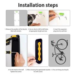 Suporte na parede para mtb e road bike, gancho dobrável para armazenamento, acessórios de ciclismo - Image 4