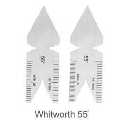 Centro Medidor Whitworth 55 °/ US 60 ° Métrica 60 ° graus de ângulo, Parafuso Template Thread Pitch Gauges, Ferramentas Torno de medição, 3pcs por conjunto - Image 5