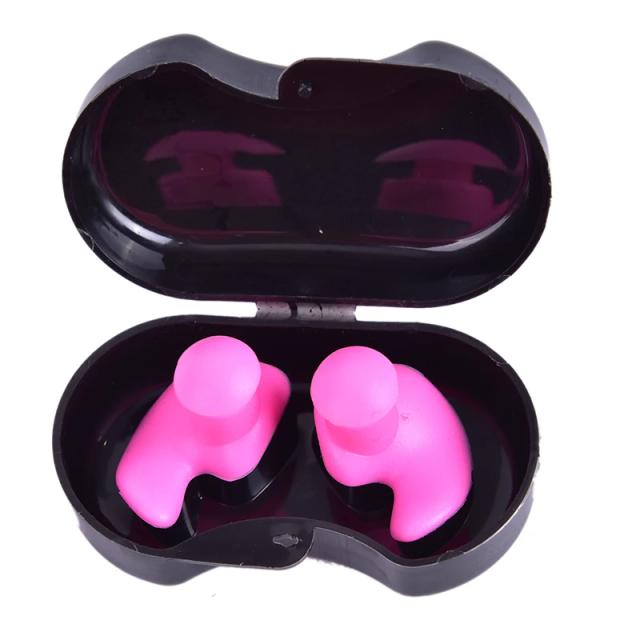Tampões de Silicone Impermeáveis com Caixa Coletora para Esportes Aquáticos e Proteção de Ouvidos - 1 Par